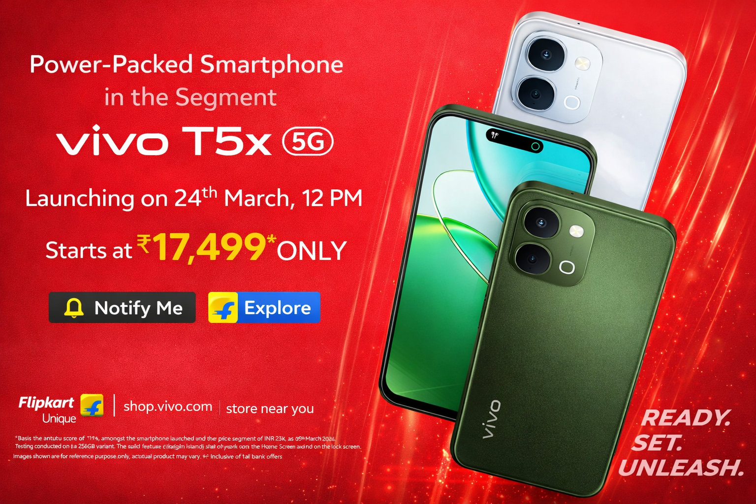 vivo unveils T5x 5G with Segment’s Biggest Battery1 and Dimensity 7400 Turbo Processor, Starting INR 18,999