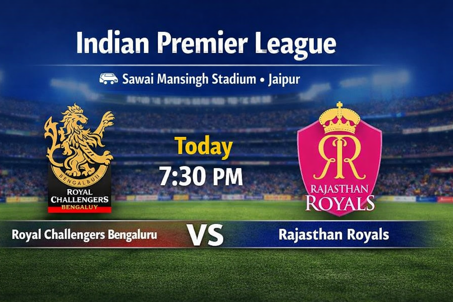 RCB vs RR Today Match IPL 2026 Live Preview