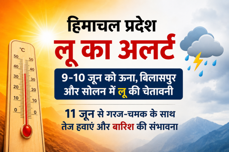 Himachal Weather Update: Heatwave Alert in Una, Bilaspur & Solan; Rain and Thunderstorms Expected from June 11