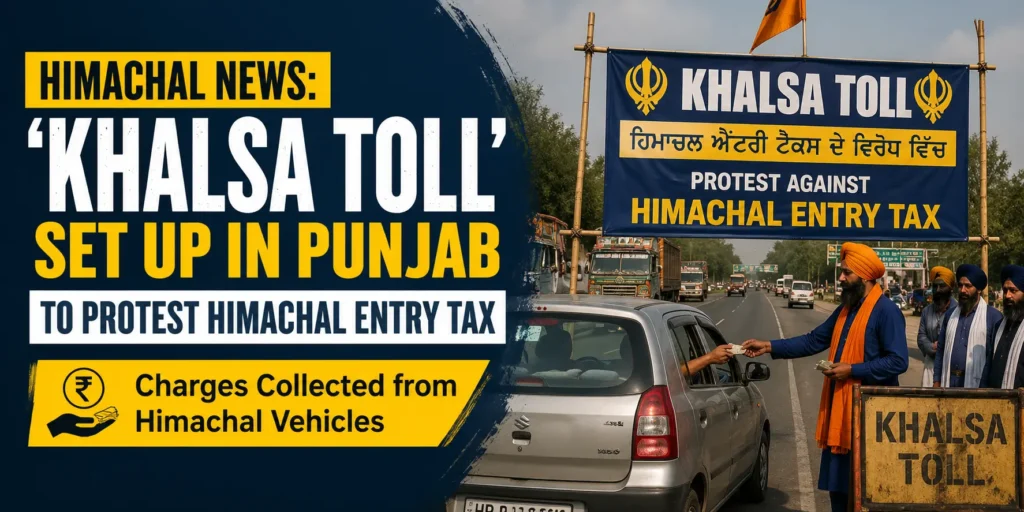 Himachal News: ‘Khalsa Toll’ Set Up in Punjab to Protest Himachal Entry Tax, Charges Collected from Himachal Vehicles