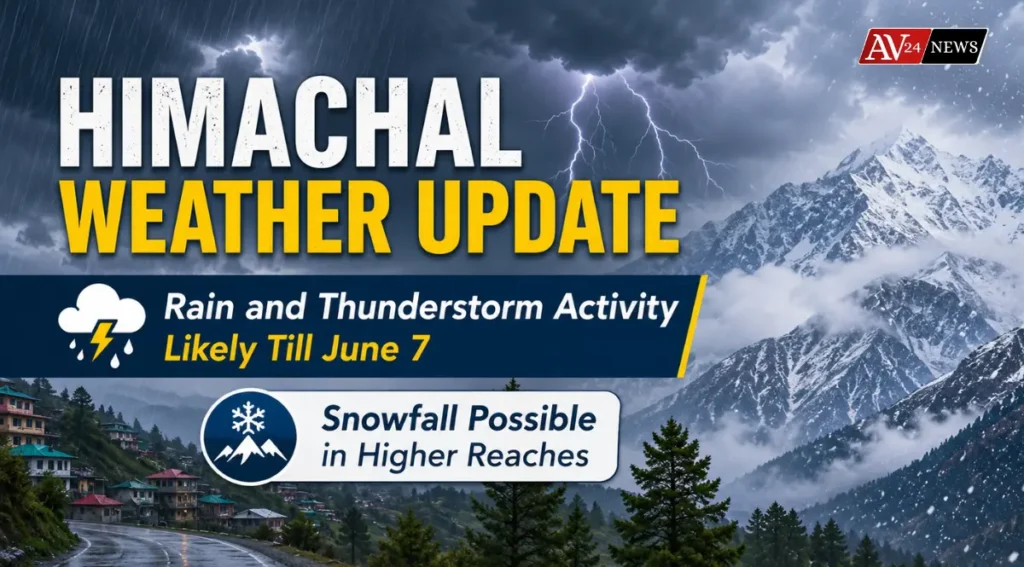 Himachal Weather Update: Rain and Thunderstorm Activity Likely Till June 7, Snowfall Possible in Higher Reaches