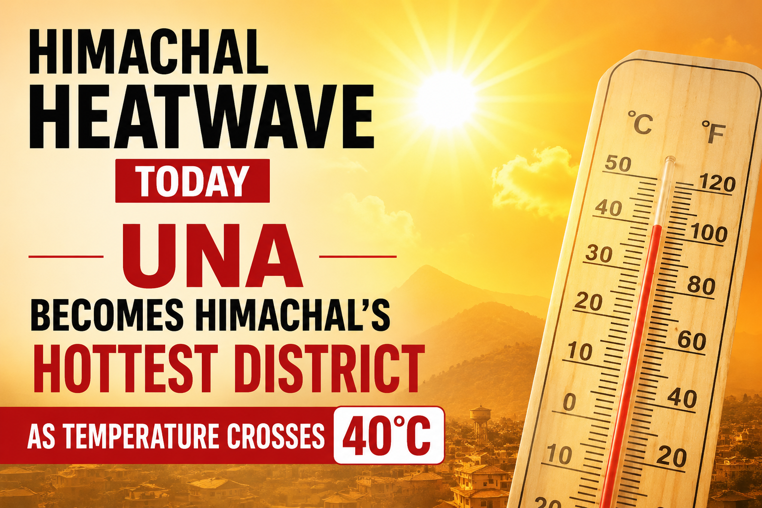 Himachal Heatwave Today: Una becomes Himachal’s hottest district as temperature crosses 40°C