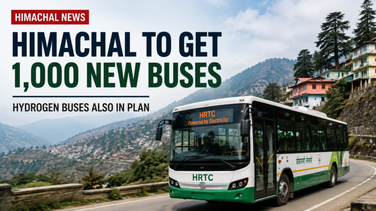 Himachal News: 1,000 New Electric Buses and Hydrogen Bus Plan Announced