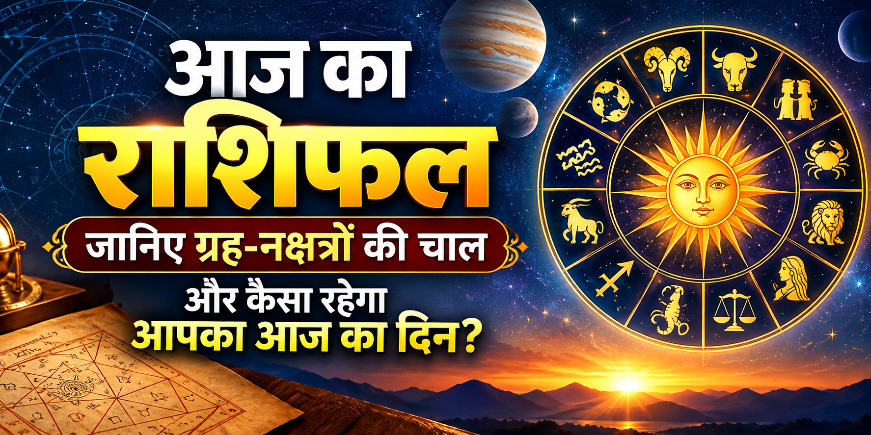 आज का राशिफल: जानिए ग्रह-नक्षत्रों की चाल और कैसा रहेगा आपका आज का दिन?
